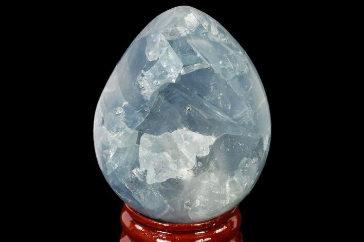 Crystal Filled Celestine (Celestite) Egg Geode - Madagascar #140284